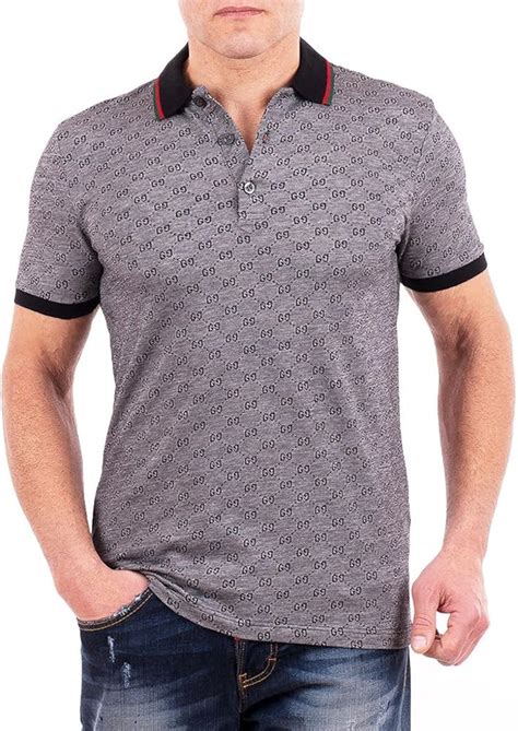 mens gray gucci polo shirt|authentic Gucci polo shirts.